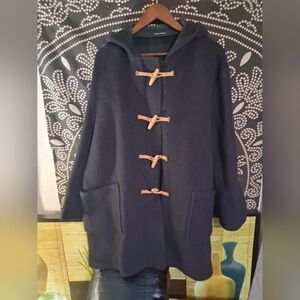 Men's Navy Toggle Overcoat